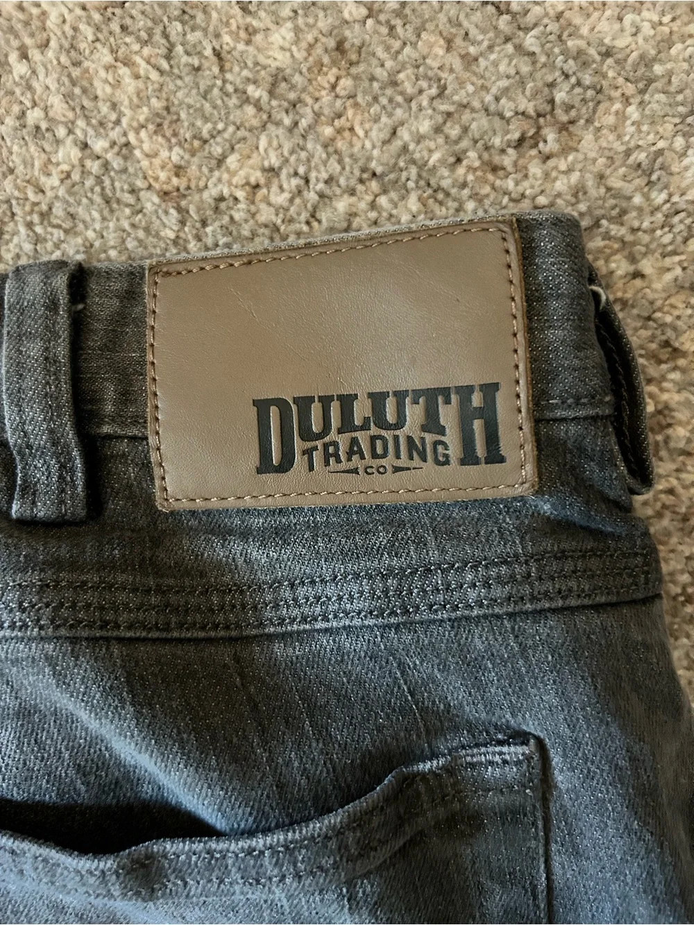 Duluth Trading Co Washed Grey Relaxed Jeans 40x34